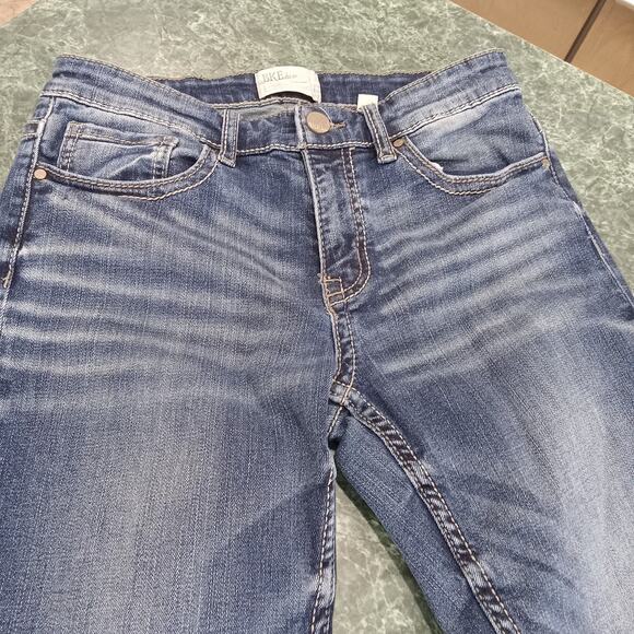 BKE Buckle Stella Jeans Womens 28 Distressed Denim Mid Rise Straight Frayed Leg - Picture 4 of 14